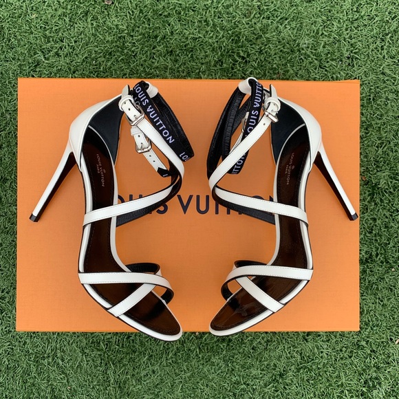 Lv white size 37 heeled sandal - Picture 2 of 2